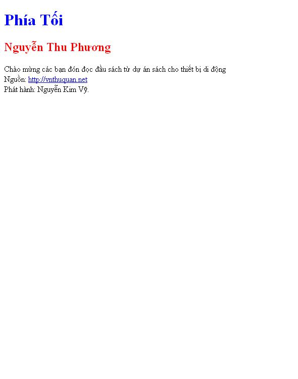 Bìa truyện Phía Tối