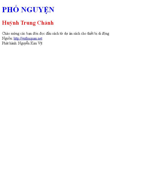 Bìa truyện PHỔ NGUYỆN