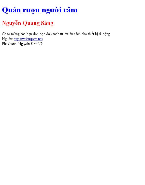 Bìa truyện Quán rượu người câm
