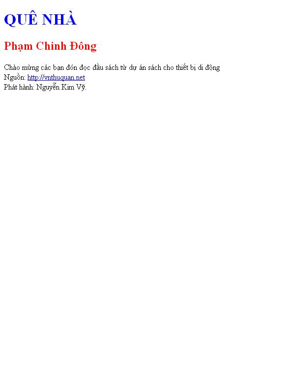 Bìa truyện QUÊ NHÀ