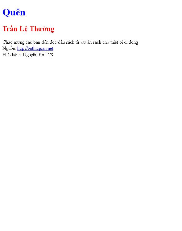 Bìa truyện Quên