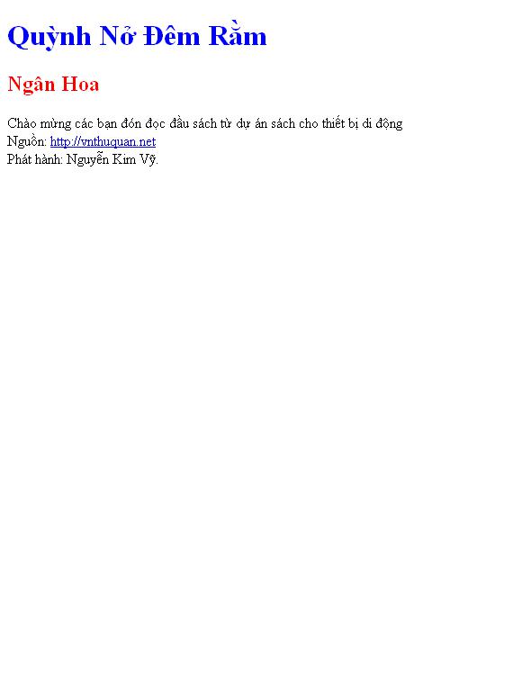 Bìa truyện Quỳnh Nở Đêm Rằm