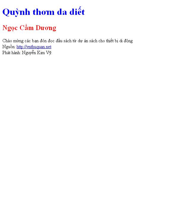 Bìa truyện Quỳnh thơm da diết