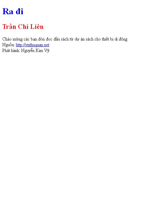 Bìa truyện Ra đi