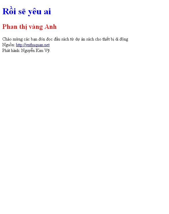 Bìa truyện Rồi sẽ yêu ai