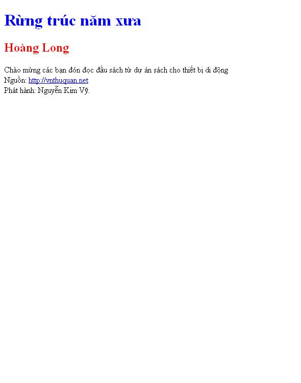 Bìa truyện Rừng trúc năm xưa