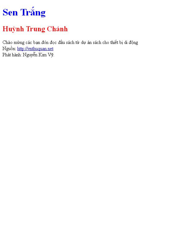 Bìa truyện Sen Trắng