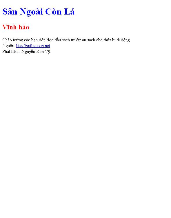 Bìa truyện Sân Ngoài Còn Lá
