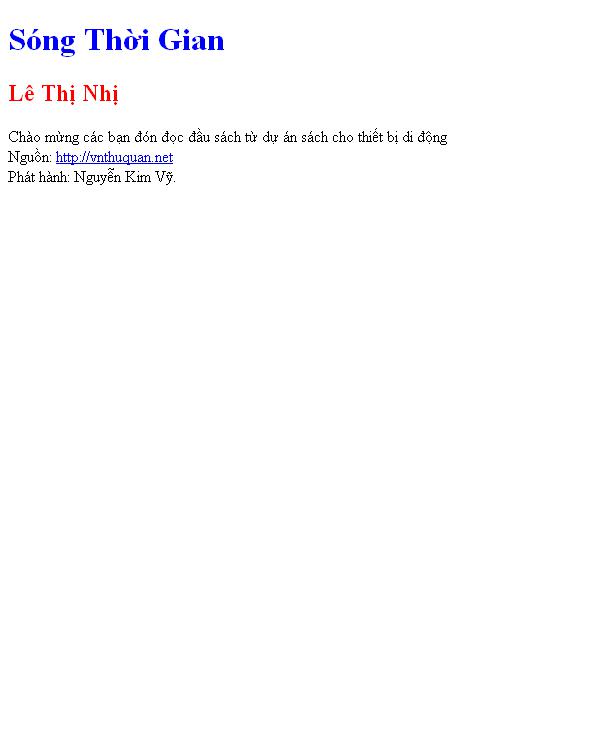 Bìa truyện Sóng Thời Gian