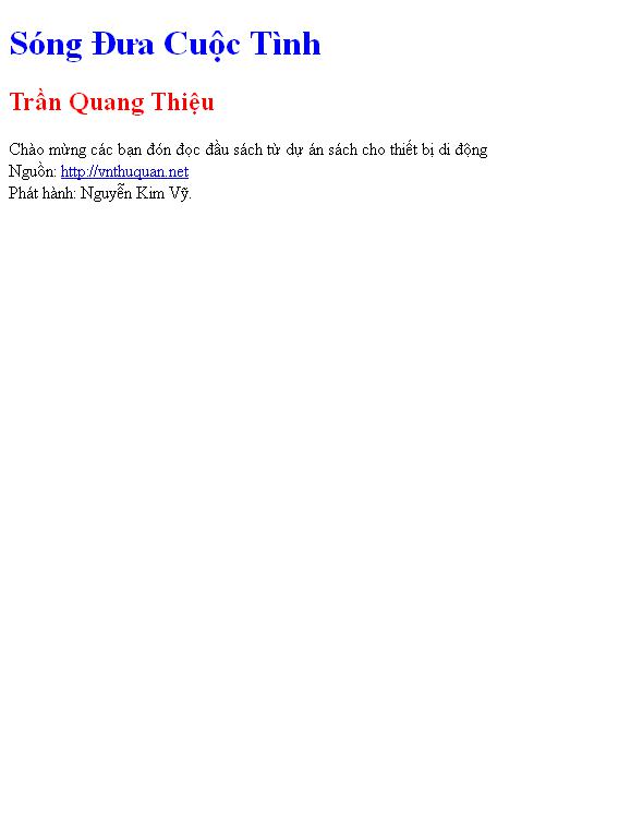 Bìa truyện Sóng Đưa Cuộc Tình