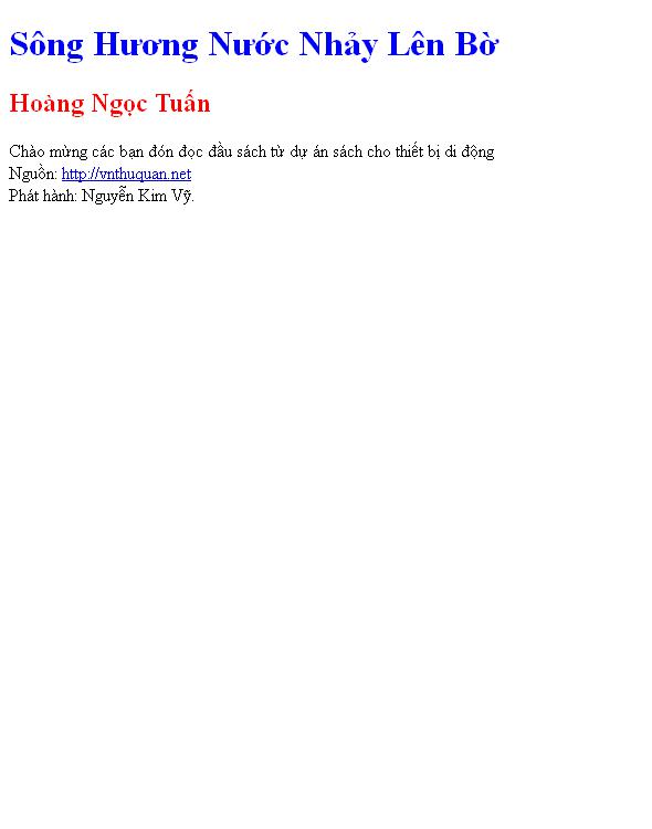 Bìa truyện Sông Hương Nước Nhảy Lên Bờ