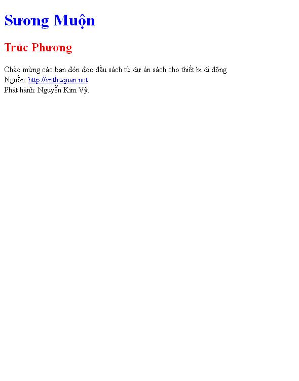 Bìa truyện Sương Muộn
