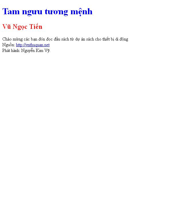 Bìa truyện Tam ngưu tương mệnh
