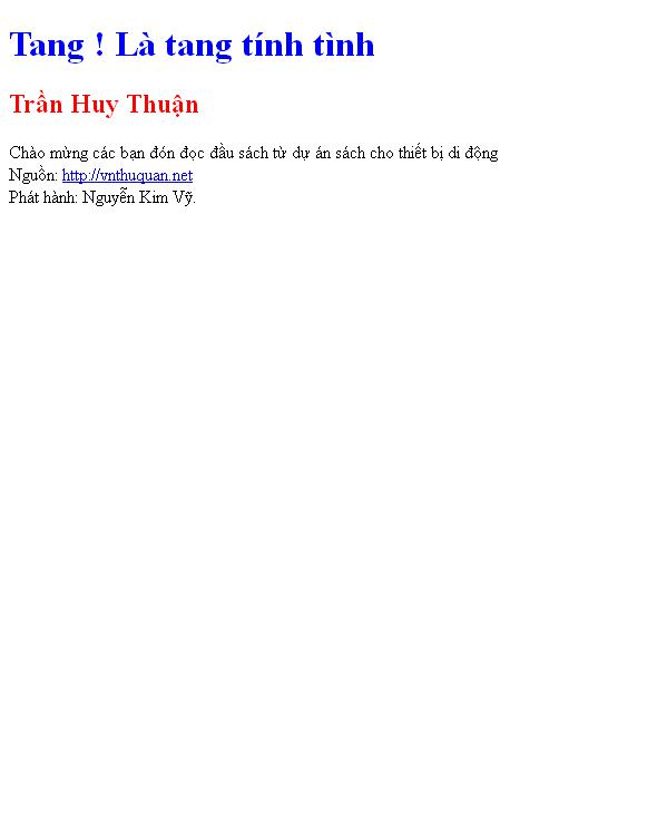 Bìa truyện Tang ! Là tang tính tình
