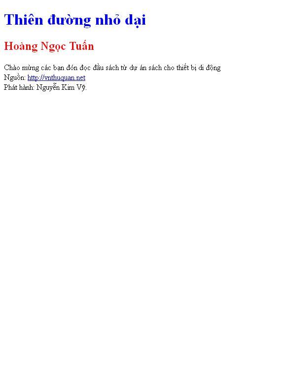 Bìa truyện Thiên đường nhỏ dại
