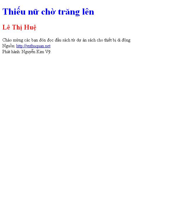 Bìa truyện Thiếu nữ chờ trăng lên