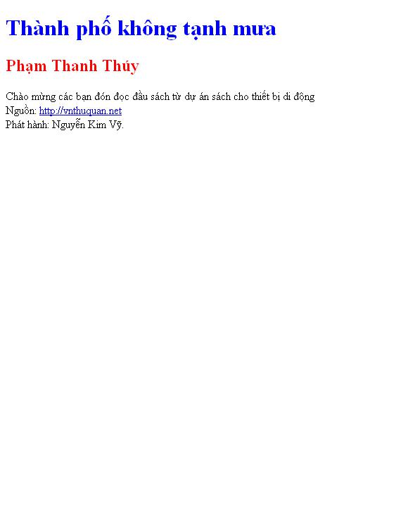 Bìa truyện Thành phố không tạnh mưa