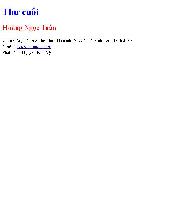 Bìa truyện Thư cuối