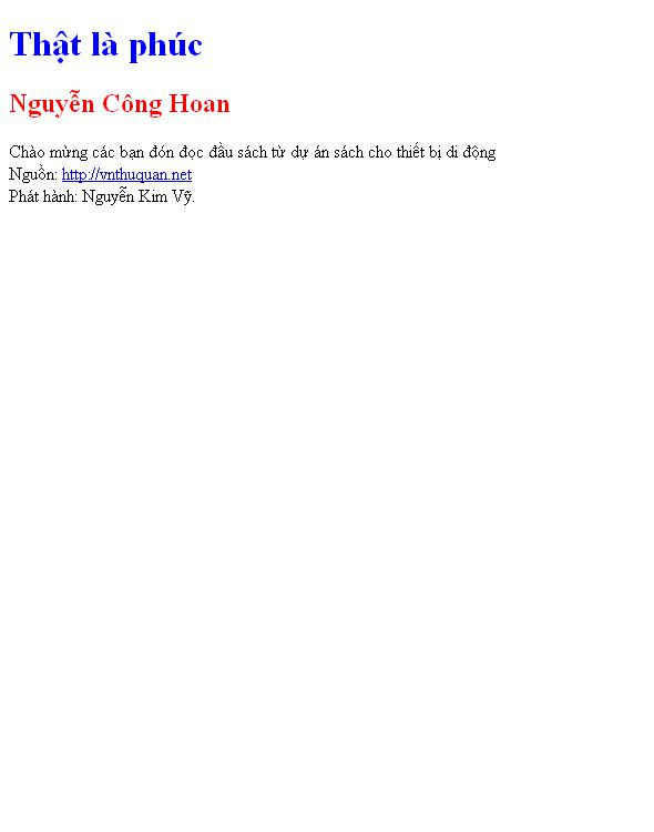 Bìa truyện Thật là phúc