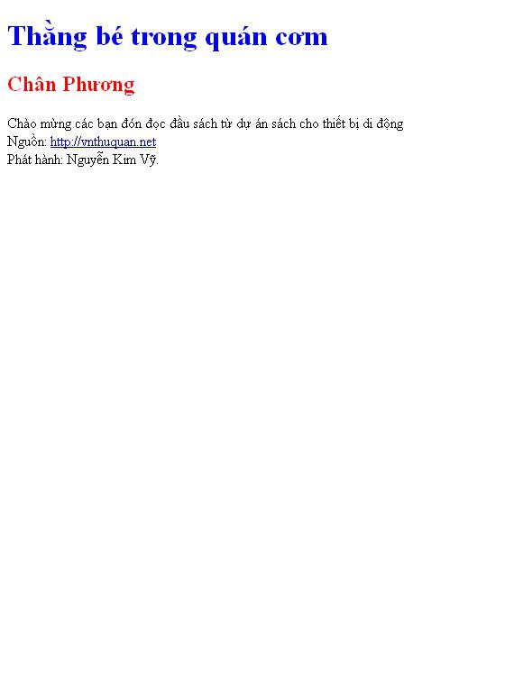 Bìa truyện Thằng bé trong quán cơm