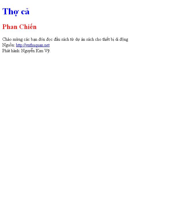 Bìa truyện Thợ cả