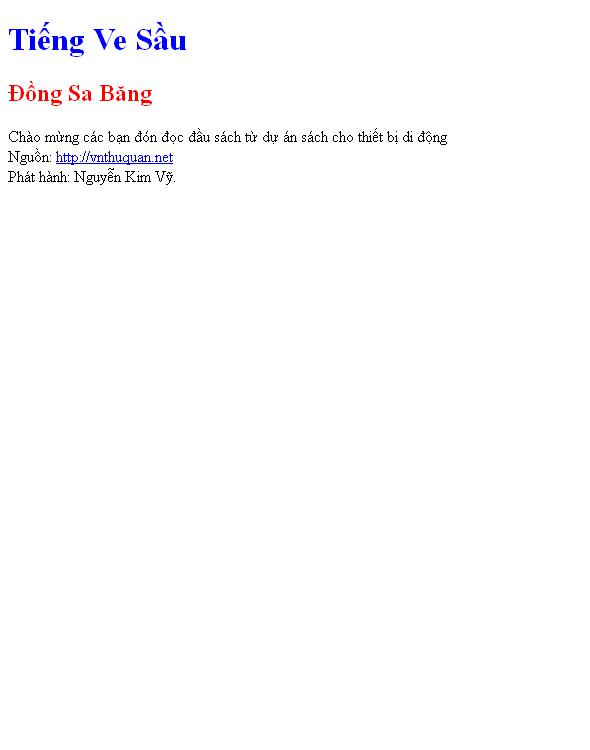 Bìa truyện Tiếng Ve Sầu