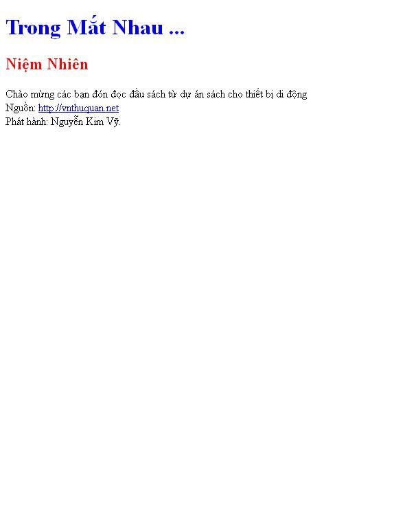 Bìa truyện Trong Mắt Nhau ...