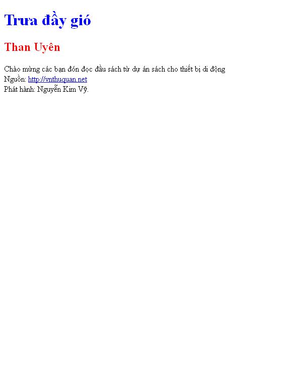Bìa truyện Trưa đầy gió