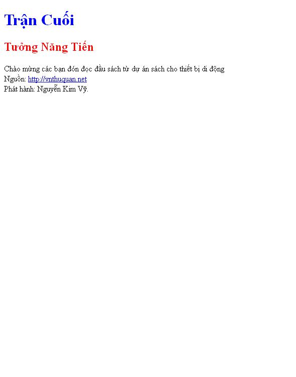 Bìa truyện Trận Cuối