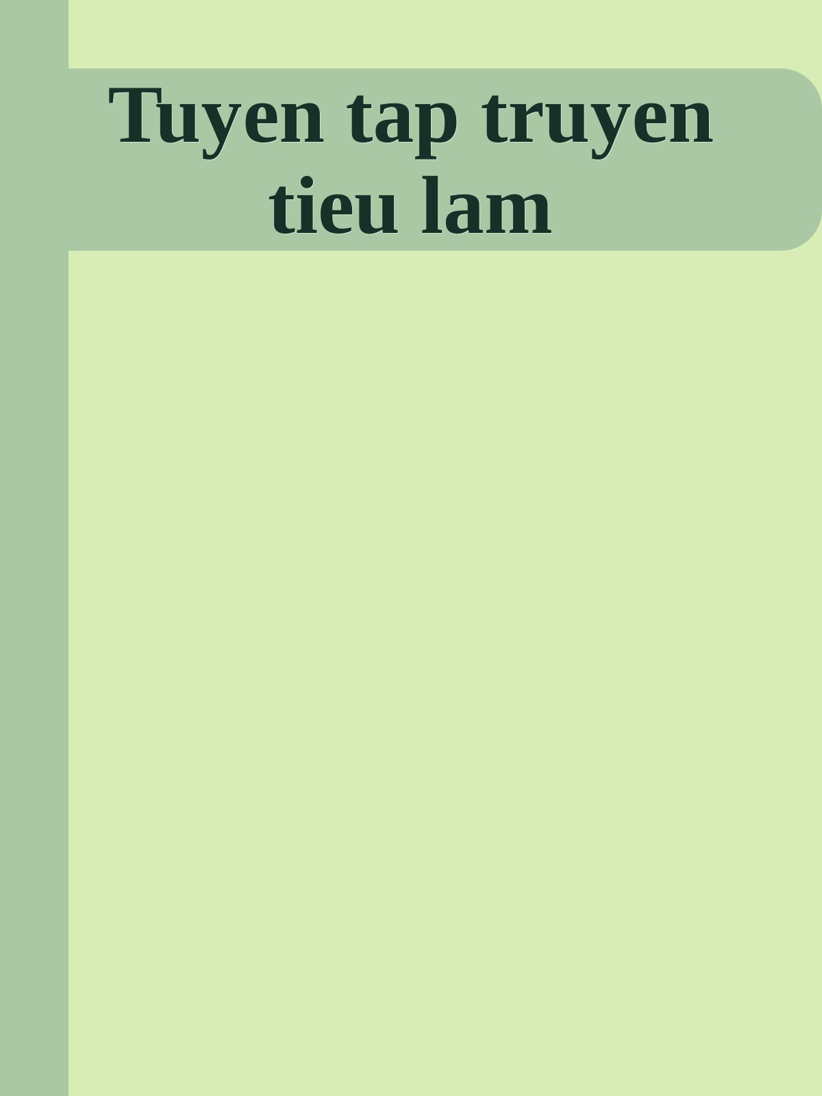 Bìa truyện Tuyen tap truyen tieu lam