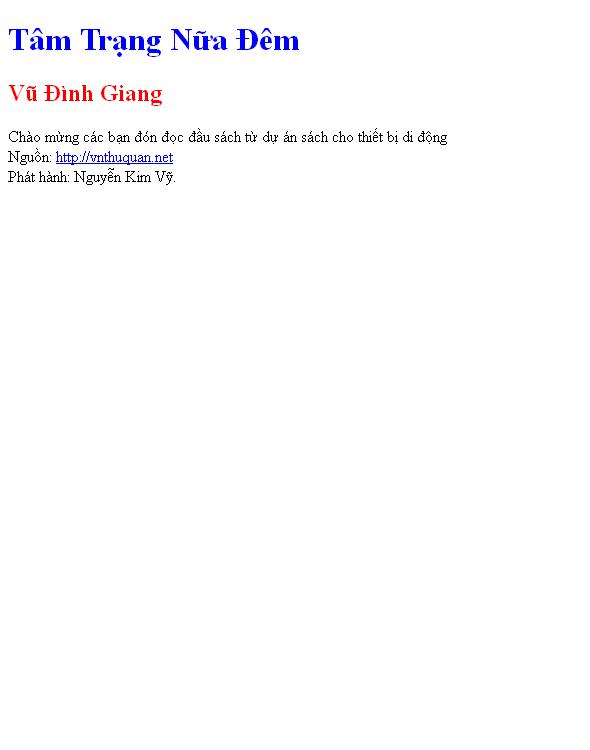 Bìa truyện Tâm Trạng Nữa Đêm