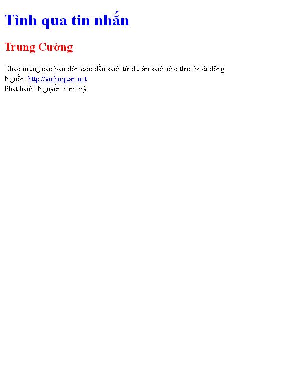 Bìa truyện Tình qua tin nhắn