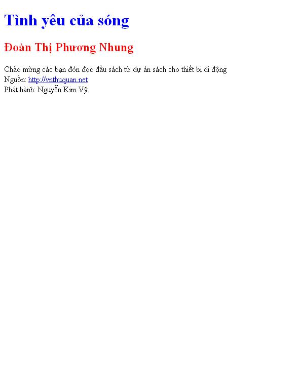 Bìa truyện Tình yêu của sóng