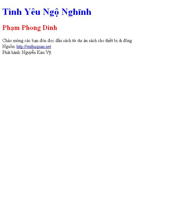 Bìa truyện Tình Yêu Ngộ Nghĩnh