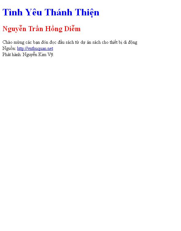 Bìa truyện Tình Yêu Thánh Thiện