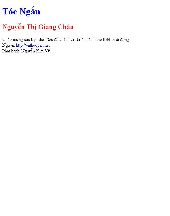 Bìa truyện Tóc Ngắn