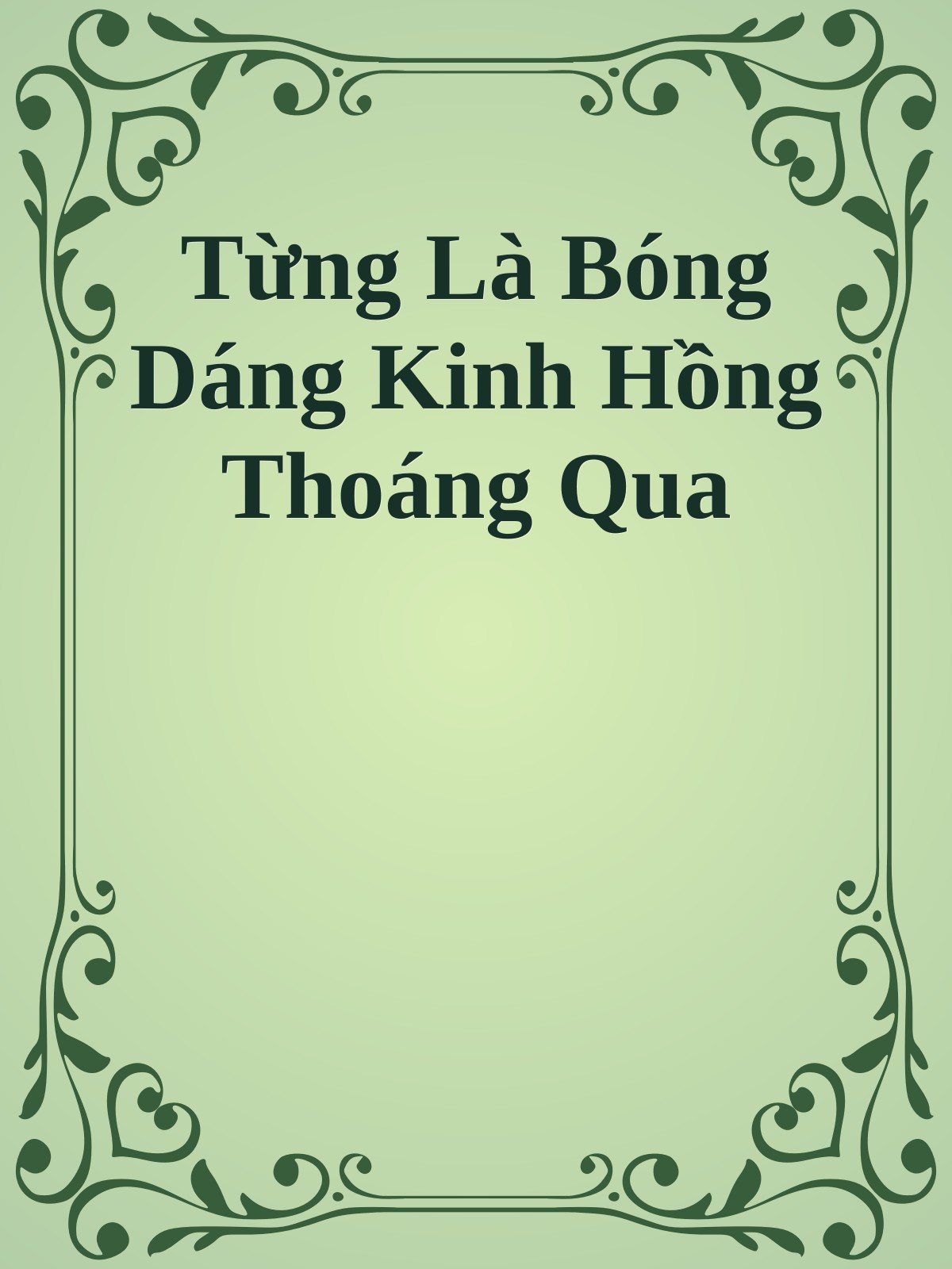Bìa truyện Từng Là Bóng Dáng Kinh Hồng Thoáng Qua