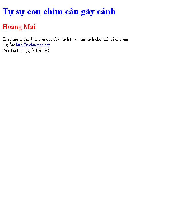Bìa truyện Tự sự con chim câu gãy cánh