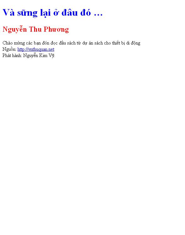 Bìa truyện Và sững lại ở đâu đó …