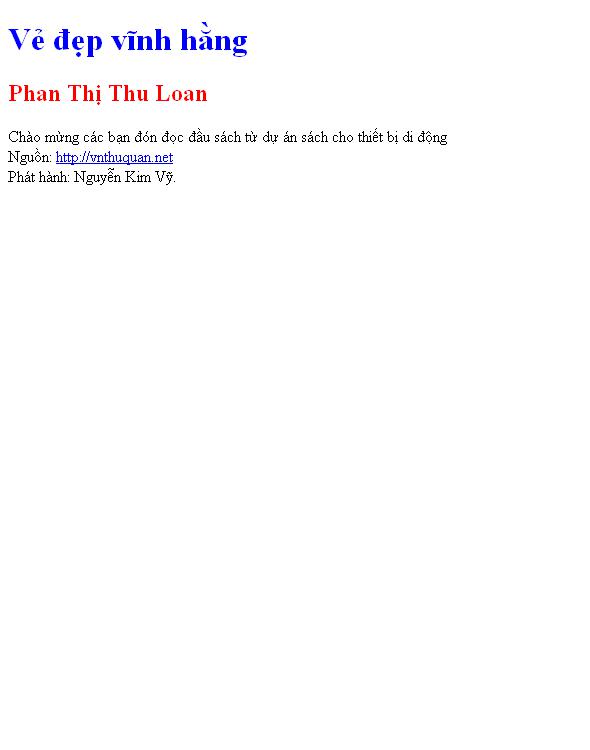 Bìa truyện Vẻ đẹp vĩnh hằng