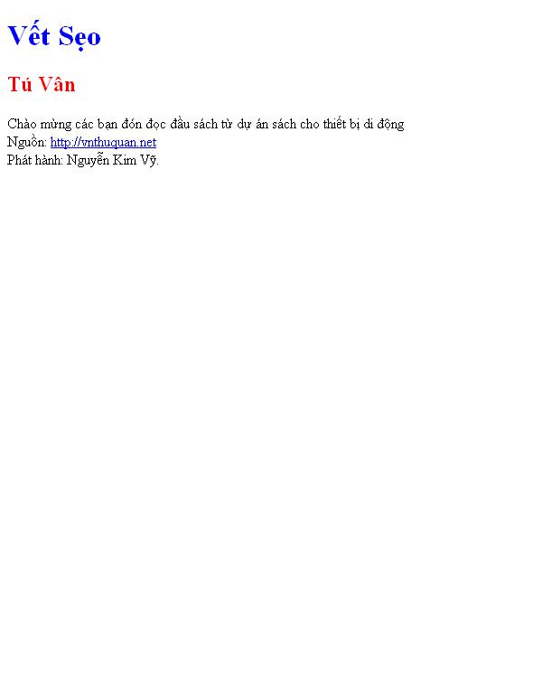 Bìa truyện Vết Sẹo