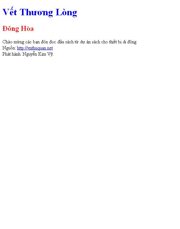 Bìa truyện Vết Thương Lòng