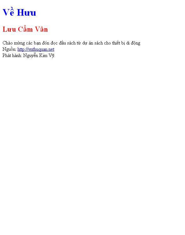 Bìa truyện Về Hưu