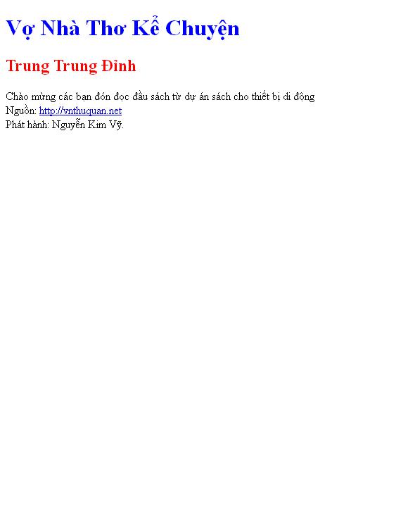 Bìa truyện Vợ Nhà Thơ Kể Chuyện