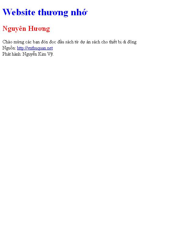 Bìa truyện Website thương nhớ