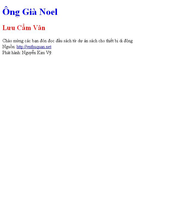 Bìa truyện Ông Già Noel