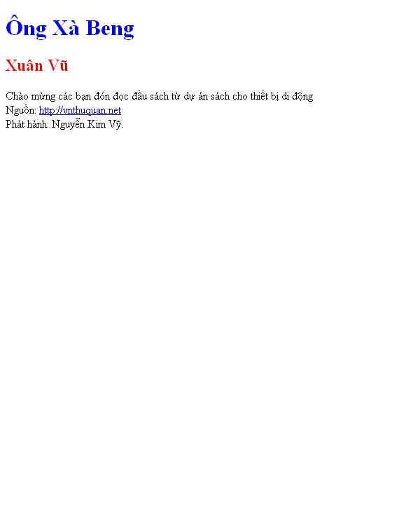 Bìa truyện Ông Xà Beng