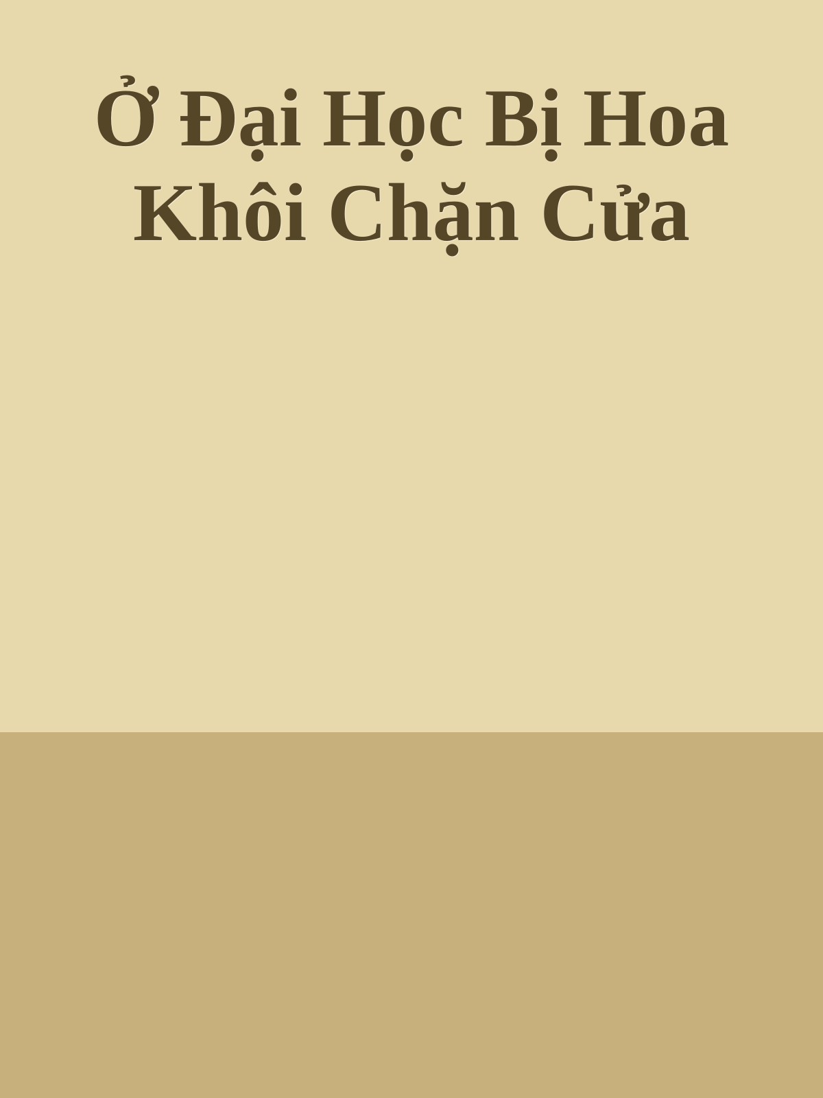 Bìa truyện Ở Đại Học Bị Hoa Khôi Chặn Cửa